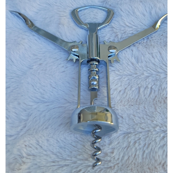 Wing Corkscrew Silver Wine Opener and Bottle Opener - Picture 15 of 16